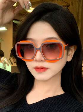 新款潮流多边形撞色时尚墨镜复古百搭ins风装饰遮阳防晒太阳镜