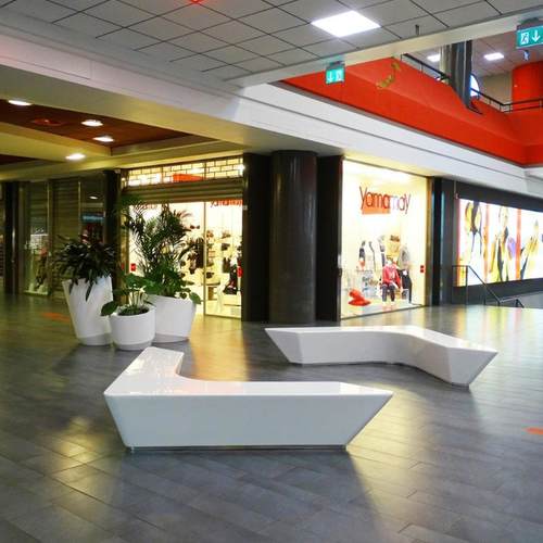 玻璃钢休闲椅商场座椅公共户外休息区等候椅弧形坐凳户外商用