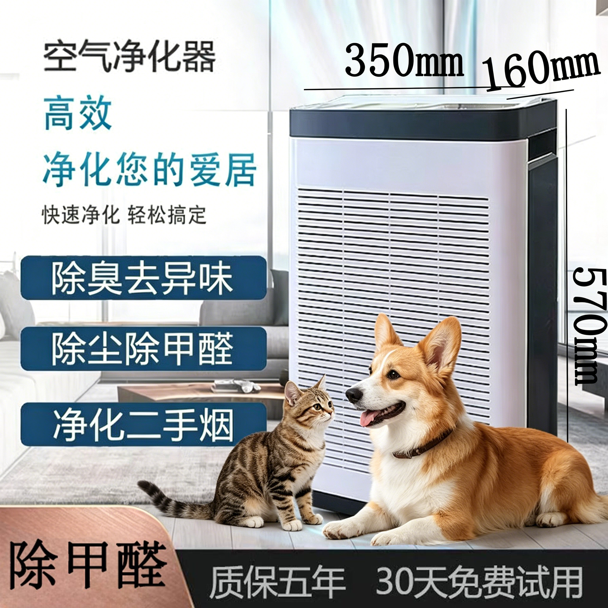 LGeg负离子除醛除菌静音净化器