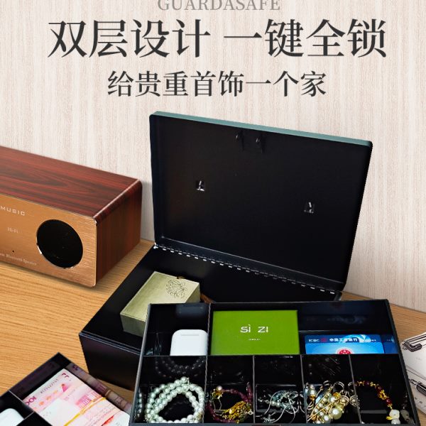 家用小型收银箱手提收钱带锁收纳证件首饰盒超市便利零钱盒