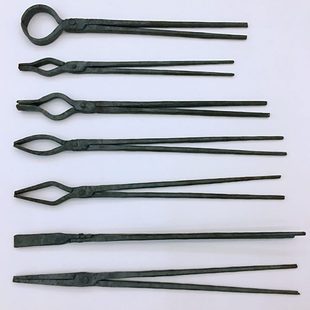 螺纹钢锻打火钳铝锭钳加厚尖嘴钳扁口钳椭圆铁钳铝棒钳弯嘴轮胎钳