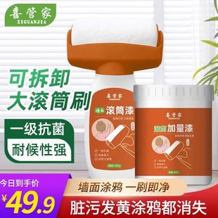水补漆家用乳胶漆漆性污渍内墙漆滚筒脚印涂鸦味修白色净墙面大
