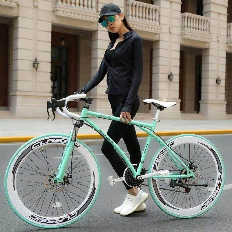 公路变速自行车男款竞速越野弯把跑赛学生双碟刹荧光女士死飞单车,自行车/骑行装备/零配件,死飞,淘宝优惠券,粉丝福利购,淘宝优惠卷