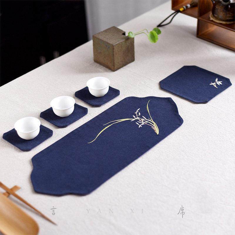 古典禅意小茶席桌旗中国风棉麻布艺茶台桌布隔热垫杯垫壶垫套组合,餐饮具,茶道/零配,淘宝优惠券,粉丝福利购,淘宝优惠卷