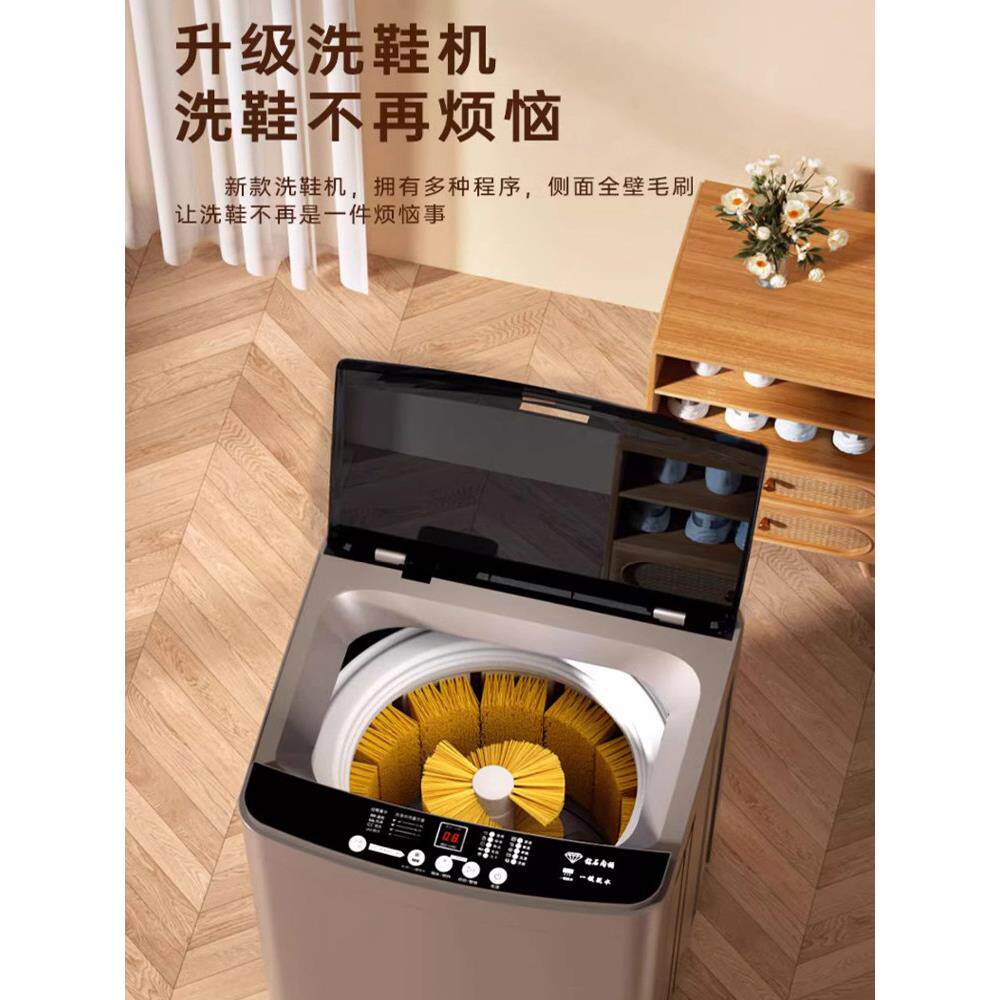 洗鞋机全自动家用小型8/10公斤波轮洗脱烘干一体刷鞋擦鞋机