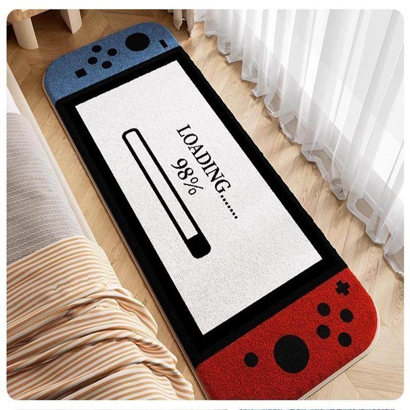 2025新款游戏机手柄NS电竞房仿羊绒加厚床边地毯卧室创意飘窗地垫,居家布艺,地毯,淘宝优惠券,粉丝福利购,淘宝优惠卷