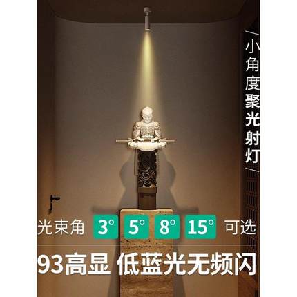 明装小射灯客厅吸顶背景墙照画可调小角度5w博物馆led迷你聚光灯