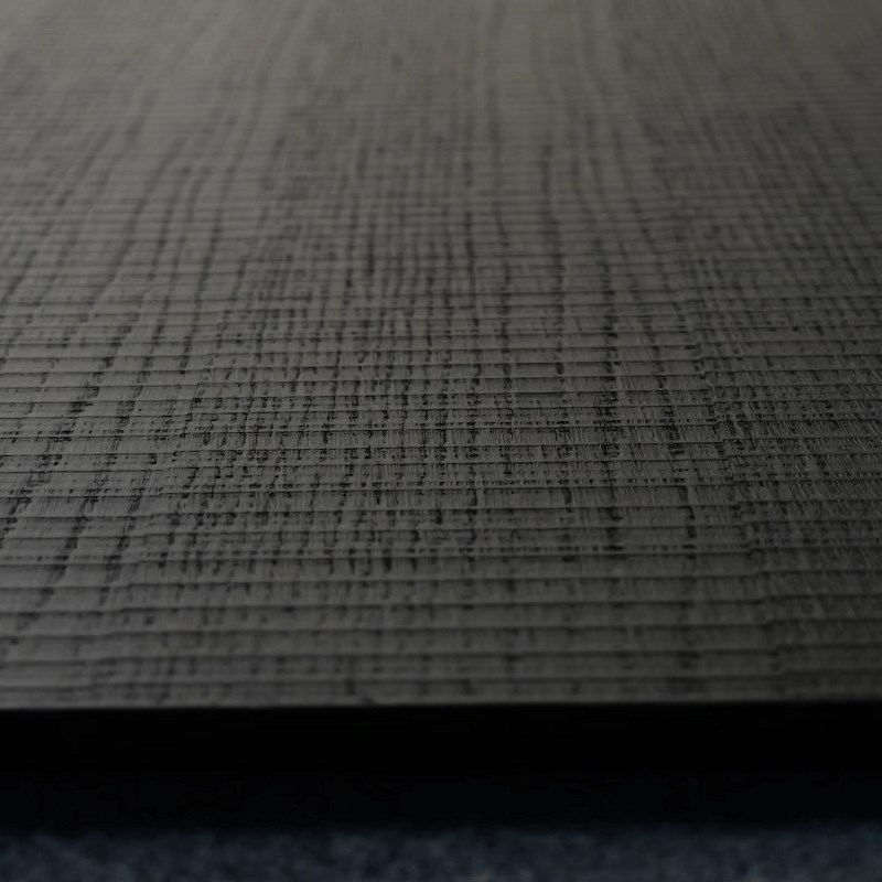 天然橡木锯齿饰面板意式半透护墙板柜定制实木木皮黑色橡木实木板