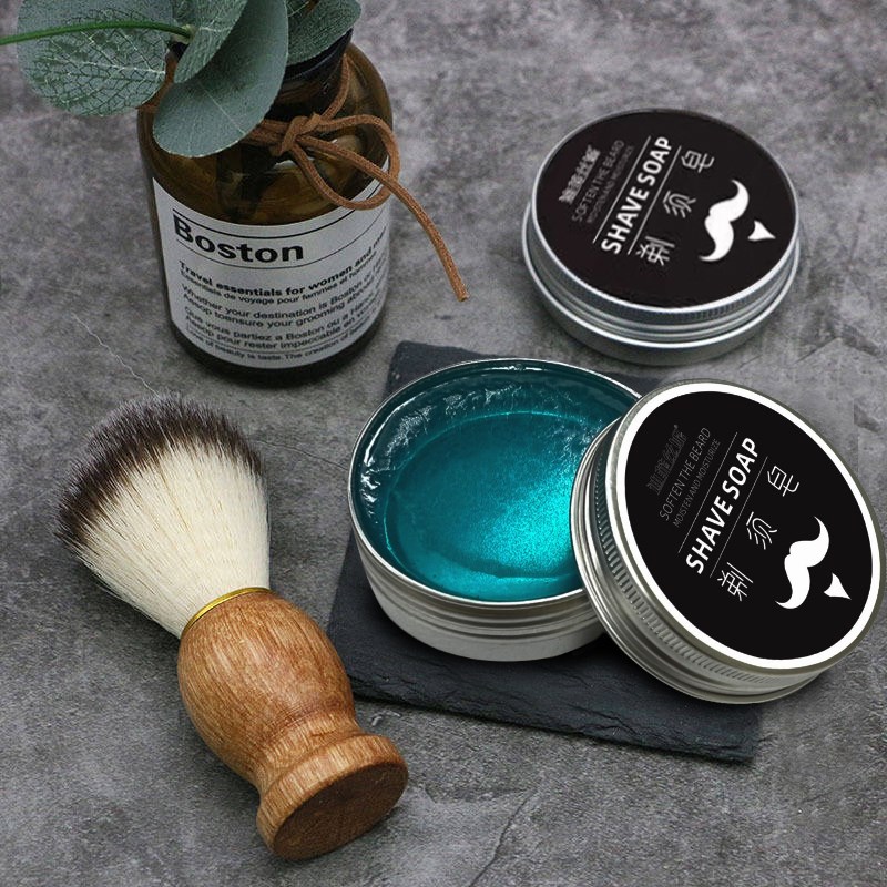 剃须皂修面软化膏男士刮胡子泡沫膏刮胡刀刮脸胡须泡沫手打剃须膏