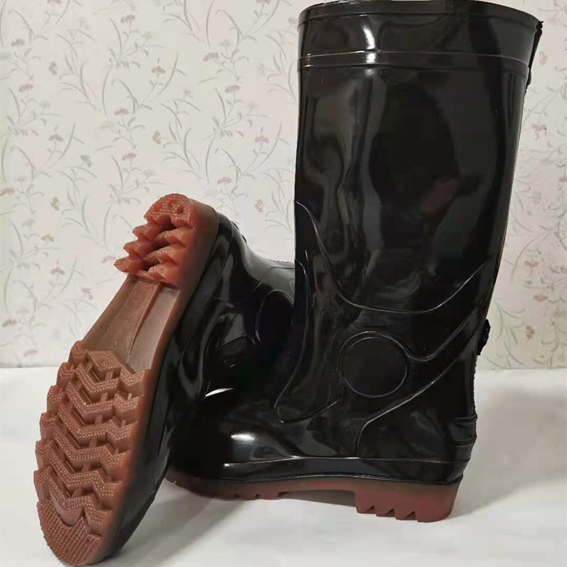 高筒长筒雨鞋防滑水靴雨靴男女成人长筒雨靴工地劳保胶鞋黑色水鞋
