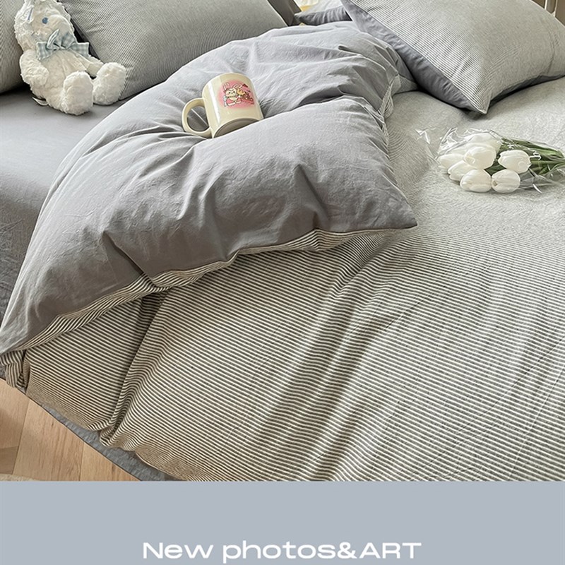 100纯棉被套单件全棉水洗棉被单褥子套1.5米被罩150x200