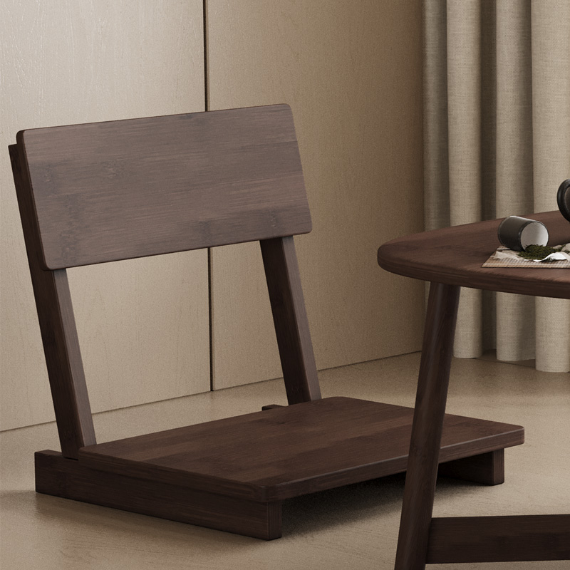 床上椅子榻榻米座椅日式靠背凳子实木飘窗坐地和室椅无脚茶几椅子