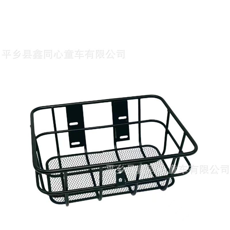 电动车前置车篮子前框车篓车蓝山地车后置车筐自行车筐电动车篓