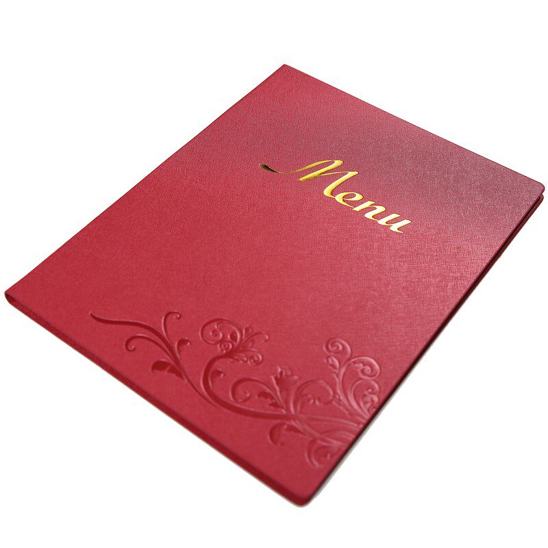 高档优质皮面A4插页菜谱本设计制作餐厅菜单透明袋活页价格表包邮