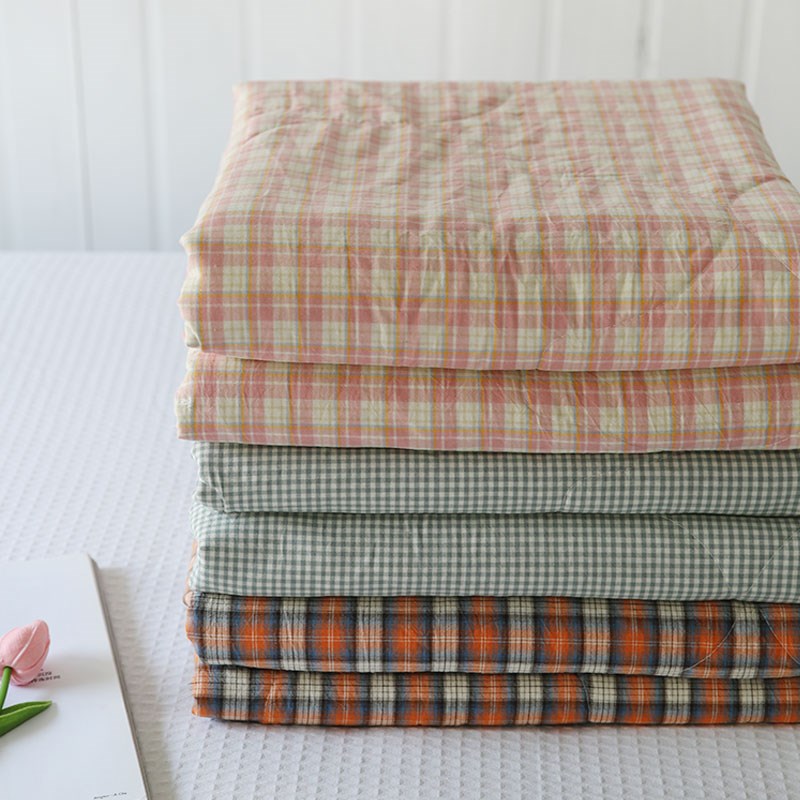 软糯轻盈色织水洗棉纯棉夏凉被空调被薄被子夏季单人双人学生宿舍