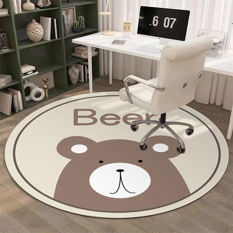 圆形防滑地垫电脑转椅子卧室儿童房脚垫书房学习椅垫子书桌下地毯