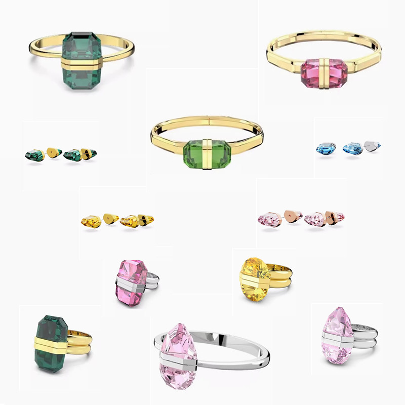 LUCENT彩色水晶手镯戒指耳钉