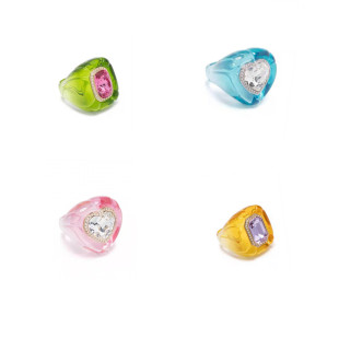 新品Dulcis波普软糖水晶大项链手链女款轻奢小众耳钉百搭戒指套装