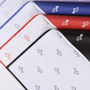 花熙心意英文款鲜花包装纸爱心防水花艺包花纸diy礼物鲜花花店纸