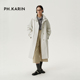 经典 复古宽松翻领米白长款 重绎 KARIN时尚 风衣女春新款 外套