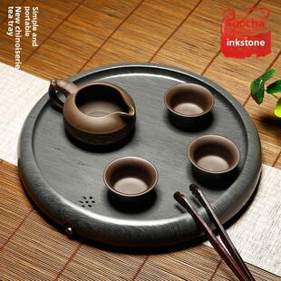 万世钧多功能水波碟圆形砚台大尺寸墨碟家用壶架壶架墨碟干泡桌原