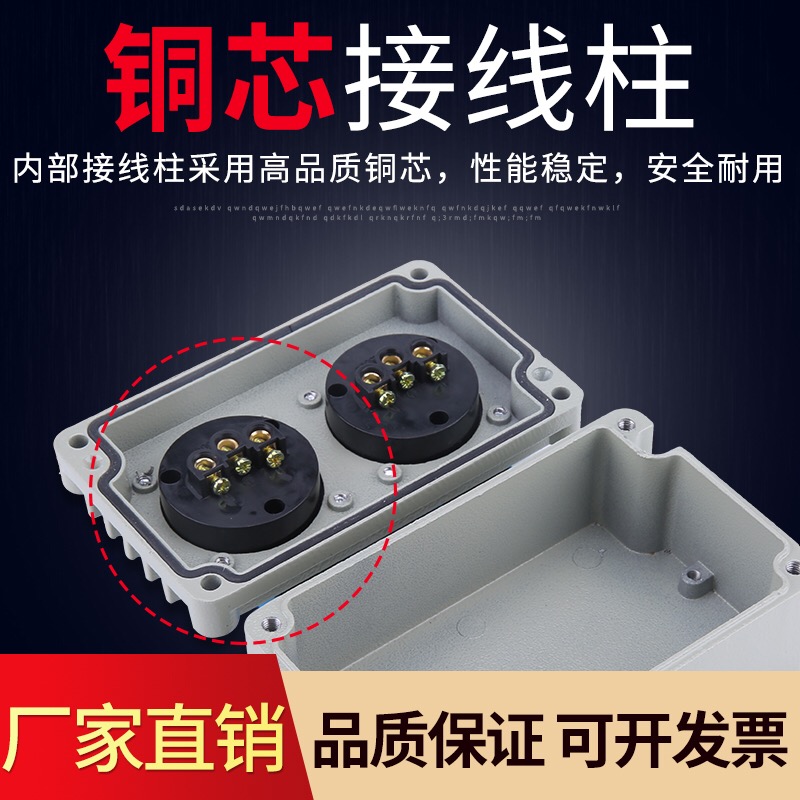 防爆壁装插座开关明装86型220V二三五插孔10/16A工业防水防尘插座