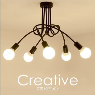 慧芯美式灯具创意个性书房卧室铁艺多头客厅卧室灯简约房间儿童房