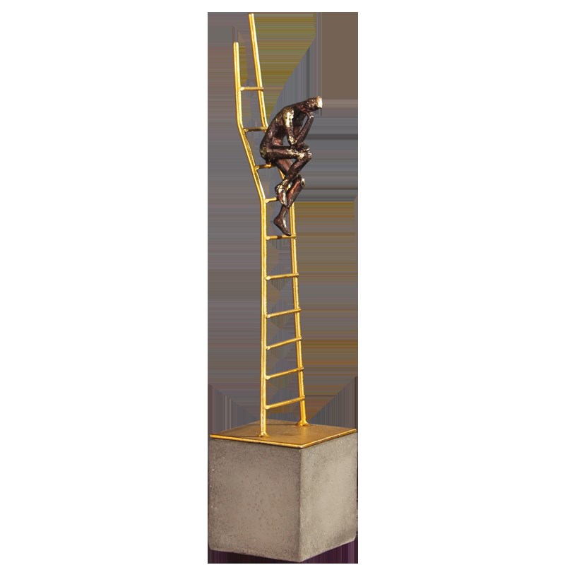 攀登者 创意人物雕塑 思考者摆件 书房书柜电视柜饰品 玄关工艺品