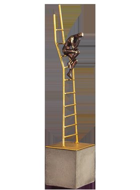 攀登者 创意人物雕塑 思考者摆件 书房书柜电视柜饰品 玄关工艺品