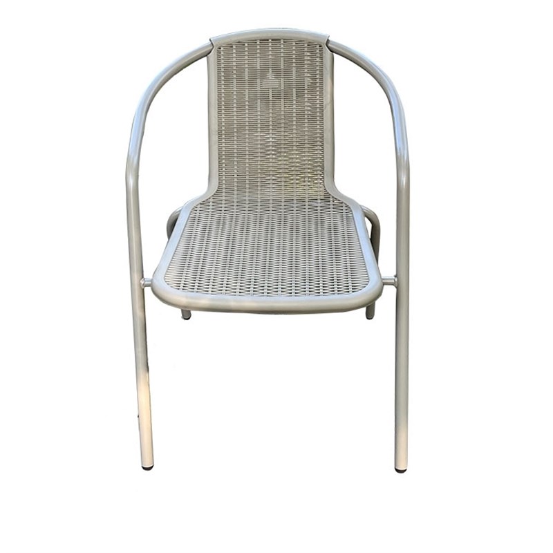 香槟波尔多椅可叠庭院阳台一体塑料靠背椅公园奶茶店烧烤店