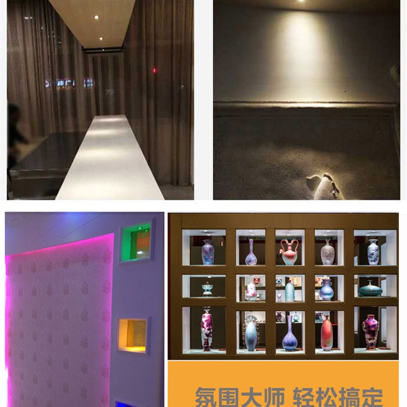 酒柜1W小筒灯可调角led小嵌灯聚光3W牛眼灯橱柜嵌入式4.5公分50mm