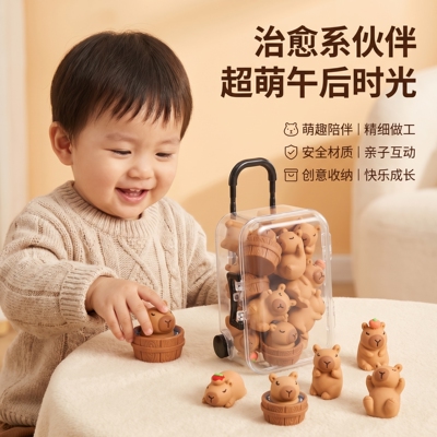 立体卡皮巴拉水豚解压公仔摆件