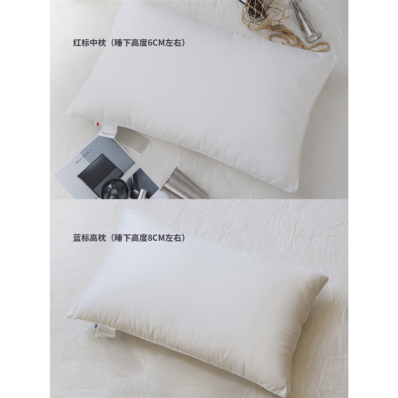 乐眠家用宿舍枕头枕芯单人男女高中枕助睡眠可水洗软回弹透气填充