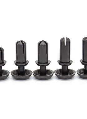 R5膨胀铆钉 塑料子母扣铆钉PC板黑/白色尼龙固定扣按压式膨胀卡扣