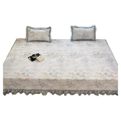 新中式榻榻米专用床盖四季通用炕盖带裙边夹棉床单大尺寸炕单定制