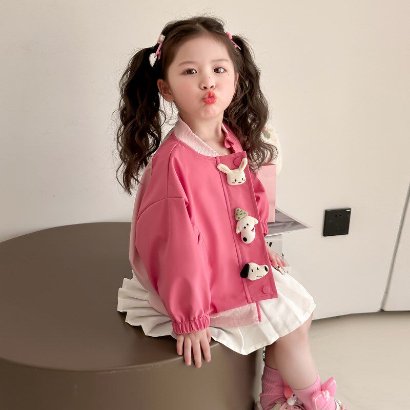 女童牛仔外套春秋款2025新款儿童夹克公仔女宝宝春季春装休闲上衣