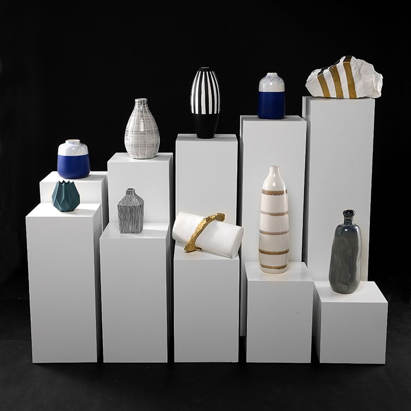 木质高档烤漆展示台模特底座橱窗站台中岛柜陈列架手办工艺品摆台