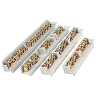 配电箱零地排铜排12/14/18/19/24孔机房零线火线分组接线端子排