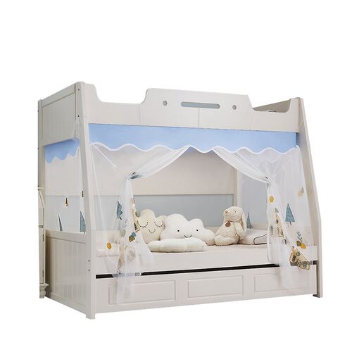 子母床1.5米上下铺梯形高低床1.2米双层儿童床1.35家用上下床蚊帐
