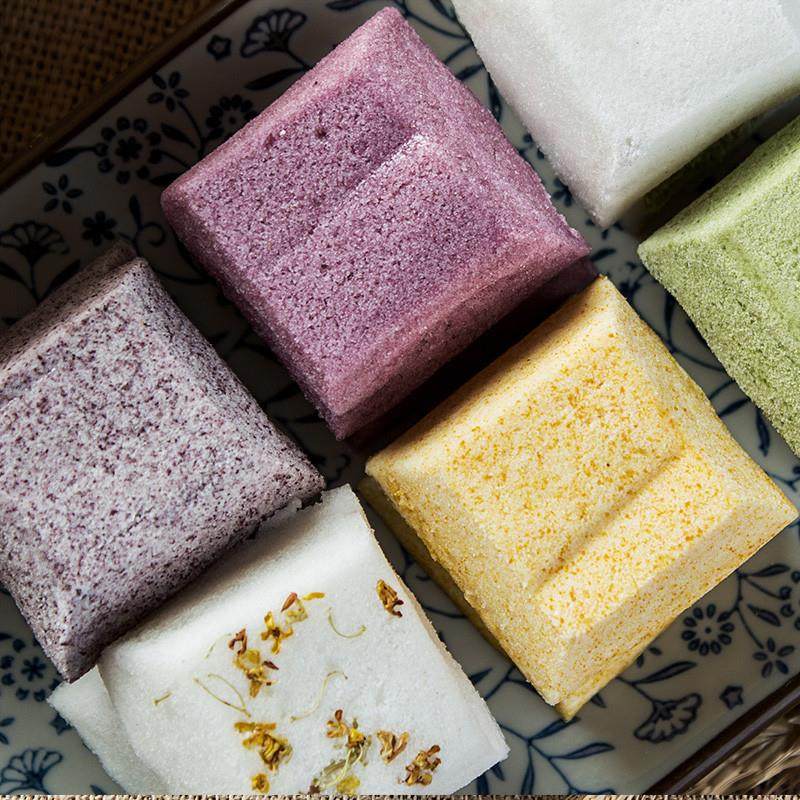 正宗宁波传统糕点纯手工黄耐糕糯米糕 松糕 状元糕 桂花糕 小米黑