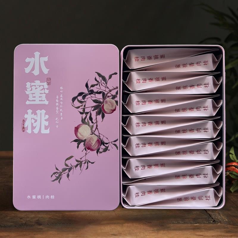 正宗武夷山岩茶正宗大红袍茶叶蜜桃香肉桂茶1盒装试喝口感顺滑甘