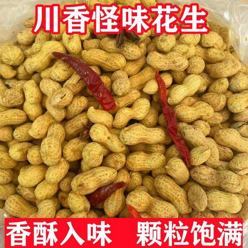 微辣花生怪味花生川香味微辣重庆风味带壳熟花生下酒菜坚果炒货办