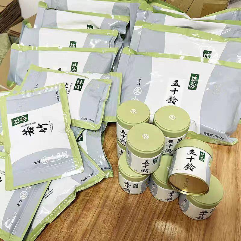 五十铃抹茶蛋糕日本宇治小山园若竹五十铃抹茶粉100g蛋糕甜品