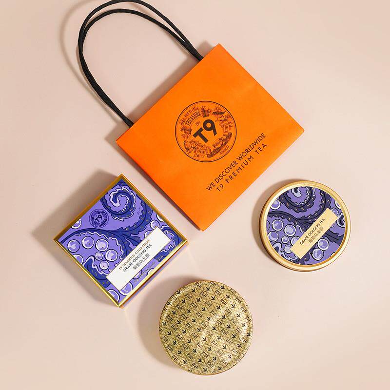 正宗T9小金罐葡萄乌龙茶包花果花草水果茶热泡茶叶送礼伴手礼25g