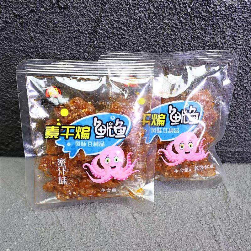 正宗素干煸鱿鱼蜜汁味办公室零食豆干小吃办公室休闲鱿鱼丝