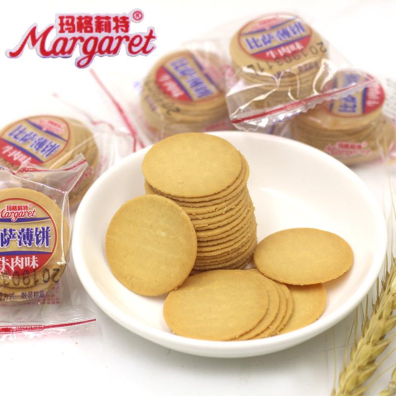 正宗薄脆饼干酥脆香葱味5斤整箱压葱油饼蛋黄牛肉薄饼小包装零食