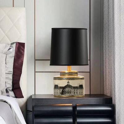 东方巴黎“印象城市”卧室床头灯高级感别墅艺术高级感陶瓷台灯