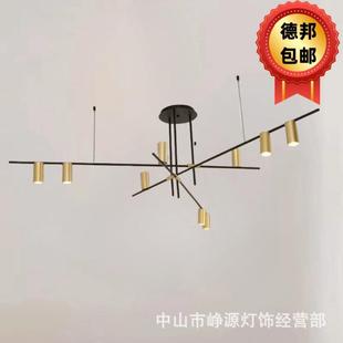 北欧风格 现代极简创意金属灯具简约吧台客厅餐厅卧室吊灯手电筒