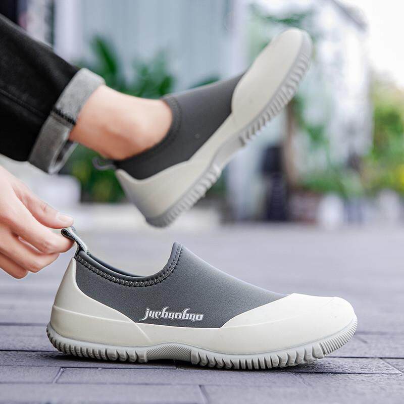 好货新品单鞋时尚潮流防滑雨鞋男款短筒防水鞋低帮雨靴厨房胶鞋洗