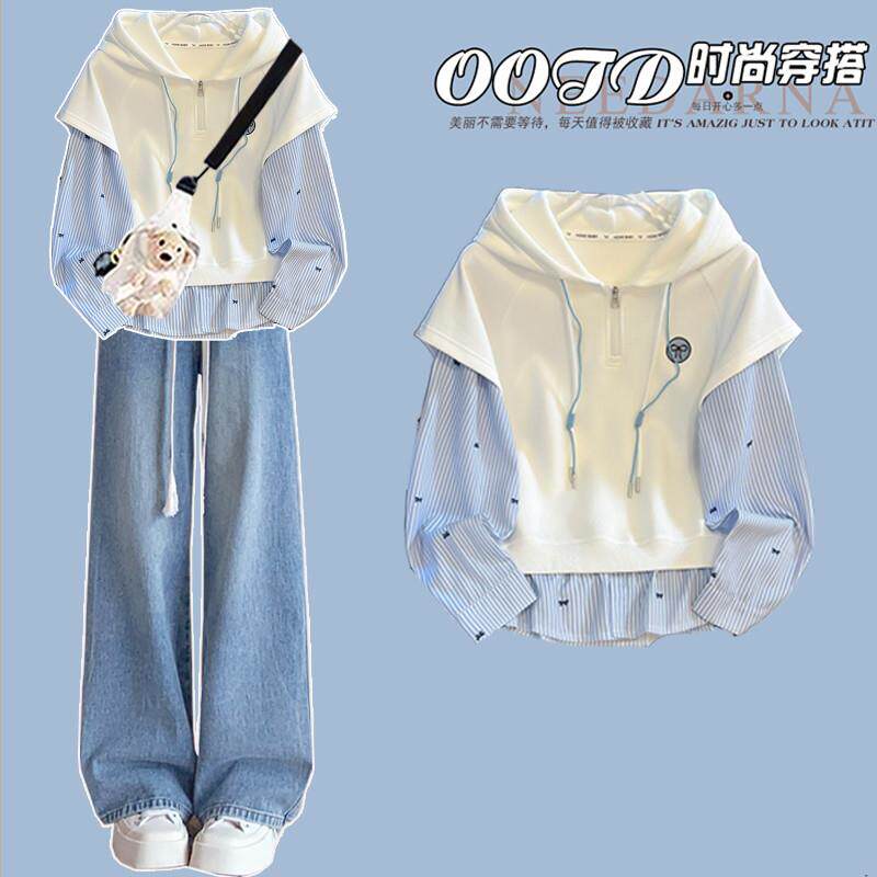 好货少女大童甜美春秋装卫衣2025新款青少年女装学生初中生搭配套